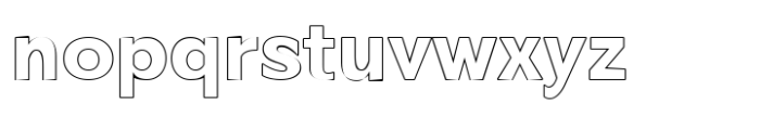 Zenwill Semi Bold Outline Font LOWERCASE