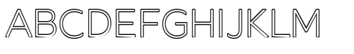 Zenwill Thin Outline Font UPPERCASE