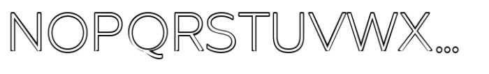 Zenwill Thin Outline Font UPPERCASE