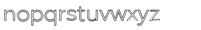 Zenwill Thin Outline Font LOWERCASE