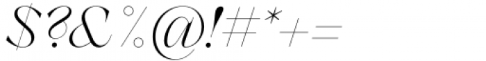 Zermatt Thin Italic Font OTHER CHARS