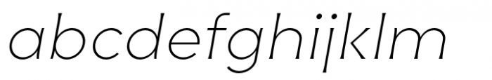 Zerno Extra Light Italic Font LOWERCASE