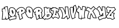 Zero Blast Outline Font UPPERCASE