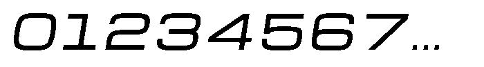 Zero Neue Italic Font OTHER CHARS