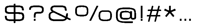 Zero Neue Regular Font OTHER CHARS