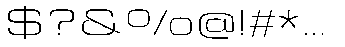 Zero Neue Thin Font OTHER CHARS