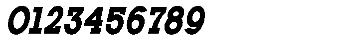 Zero Slab Black Condensed Slanted Font OTHER CHARS