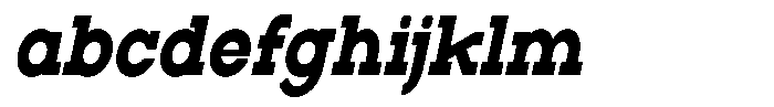 Zero Slab Black Condensed Slanted FONT