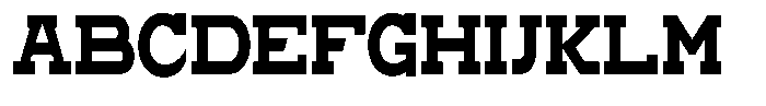 Zero Slab Black Condensed Font UPPERCASE