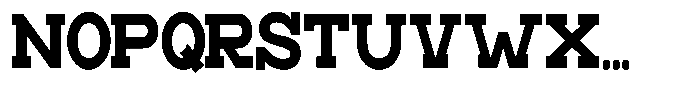 Zero Slab Black Condensed Font UPPERCASE