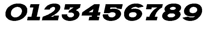Zero Slab Black Expanded Slanted Font OTHER CHARS