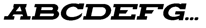 Zero Slab Black Expanded Slanted Font