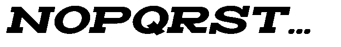 Zero Slab Black Expanded Slanted Font UPPERCASE