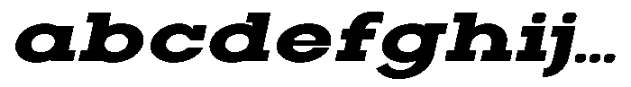 Zero Slab Black Expanded Slanted FONT