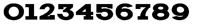 Zero Slab Black Expanded Font OTHER CHARS