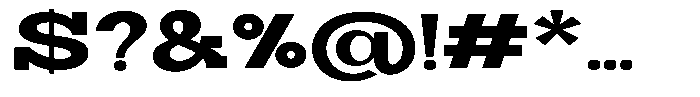 Zero Slab Black Expanded Font OTHER CHARS