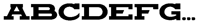 Zero Slab Black Expanded Font UPPERCASE