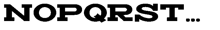 Zero Slab Black Expanded Font UPPERCASE