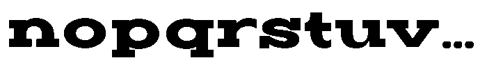 Zero Slab Black Expanded Font LOWERCASE