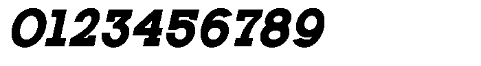 Zero Slab Black Semi Condensed Slanted Font OTHER CHARS