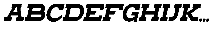 Zero Slab Black Semi Condensed Slanted Font