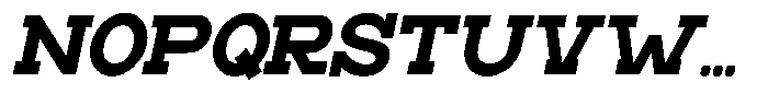 Zero Slab Black Semi Condensed Slanted Font UPPERCASE