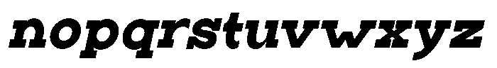 Zero Slab Black Semi Condensed Slanted Font LOWERCASE