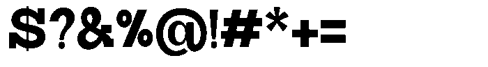 Zero Slab Black Semi Condensed Font OTHER CHARS