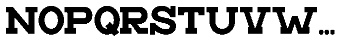 Zero Slab Black Semi Condensed Font UPPERCASE