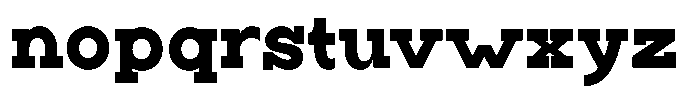 Zero Slab Black Semi Condensed Font LOWERCASE