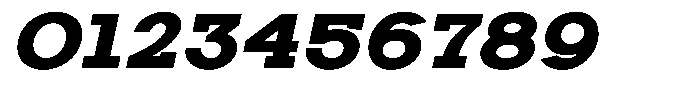 Zero Slab Black Semi Expanded Slanted Font OTHER CHARS