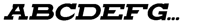 Zero Slab Black Semi Expanded Slanted Font UPPERCASE