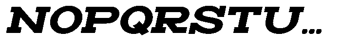 Zero Slab Black Semi Expanded Slanted Font UPPERCASE