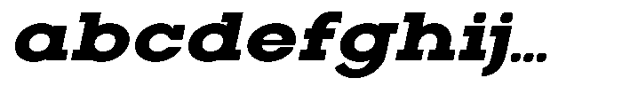 Zero Slab Black Semi Expanded Slanted FONT