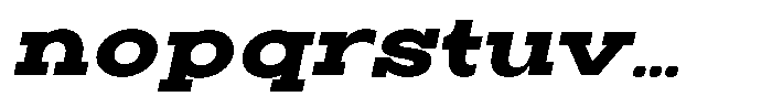 Zero Slab Black Semi Expanded Slanted Font LOWERCASE