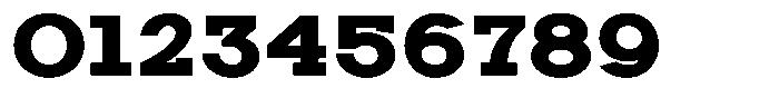 Zero Slab Black Semi Expanded Font OTHER CHARS