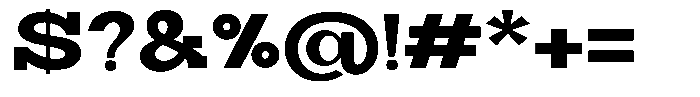 Zero Slab Black Semi Expanded Font OTHER CHARS