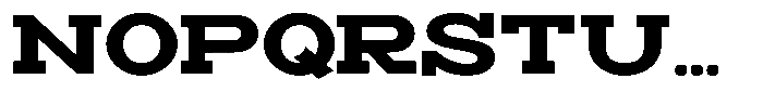 Zero Slab Black Semi Expanded Font UPPERCASE