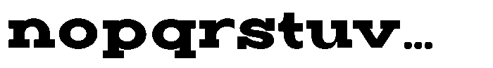 Zero Slab Black Semi Expanded Font LOWERCASE