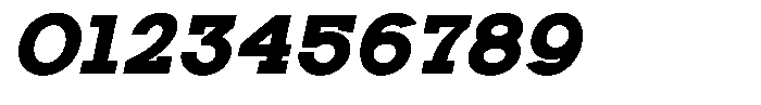 Zero Slab Black Slanted Font OTHER CHARS