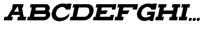 Zero Slab Black Slanted Font