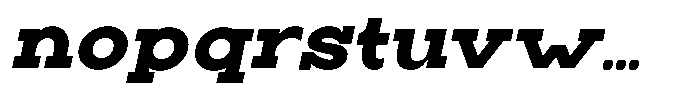 Zero Slab Black Slanted Font LOWERCASE