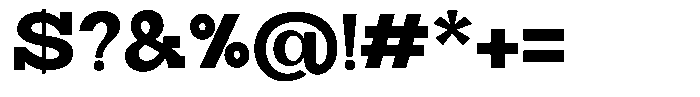 Zero Slab Black Font OTHER CHARS