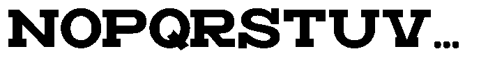 Zero Slab Black Font UPPERCASE