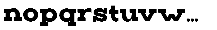 Zero Slab Black Font LOWERCASE