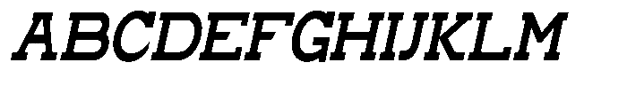 Zero Slab Bold Condensed Slanted Font