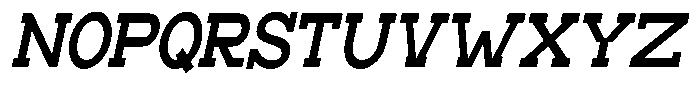 Zero Slab Bold Condensed Slanted Font UPPERCASE