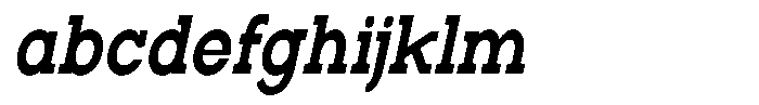 Zero Slab Bold Condensed Slanted FONT