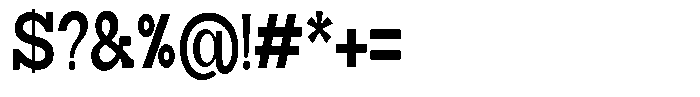 Zero Slab Bold Condensed Font OTHER CHARS