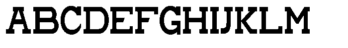 Zero Slab Bold Condensed Font UPPERCASE